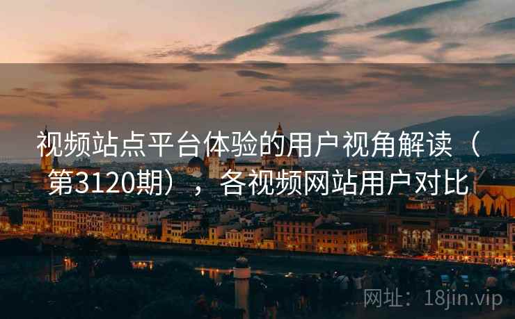 视频站点平台体验的用户视角解读（第3120期），各视频网站用户对比