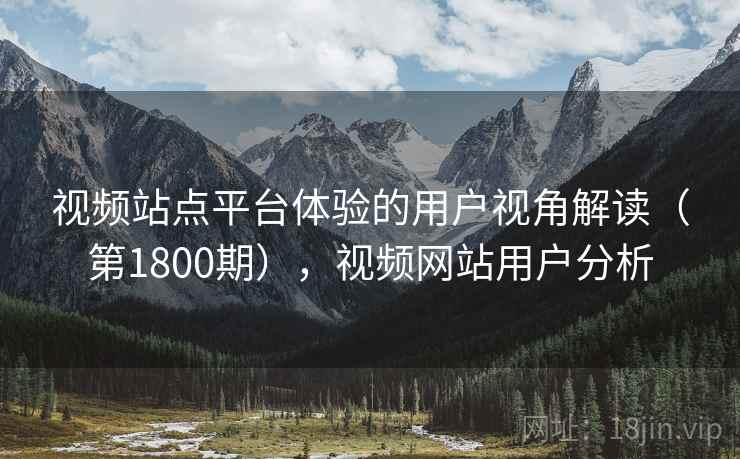 视频站点平台体验的用户视角解读（第1800期），视频网站用户分析
